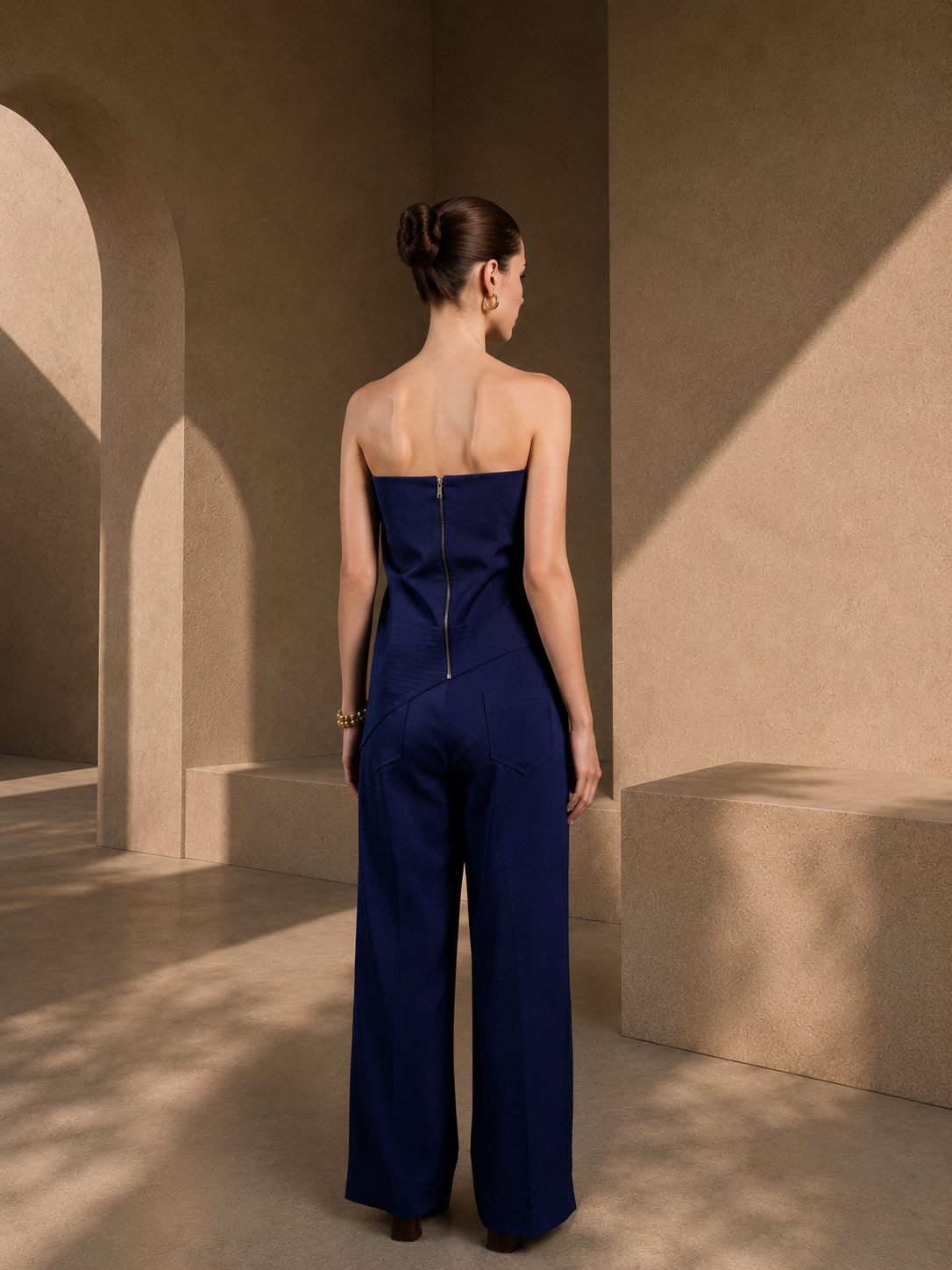 ELECTRIC BLUE WIDE LEG PANTS