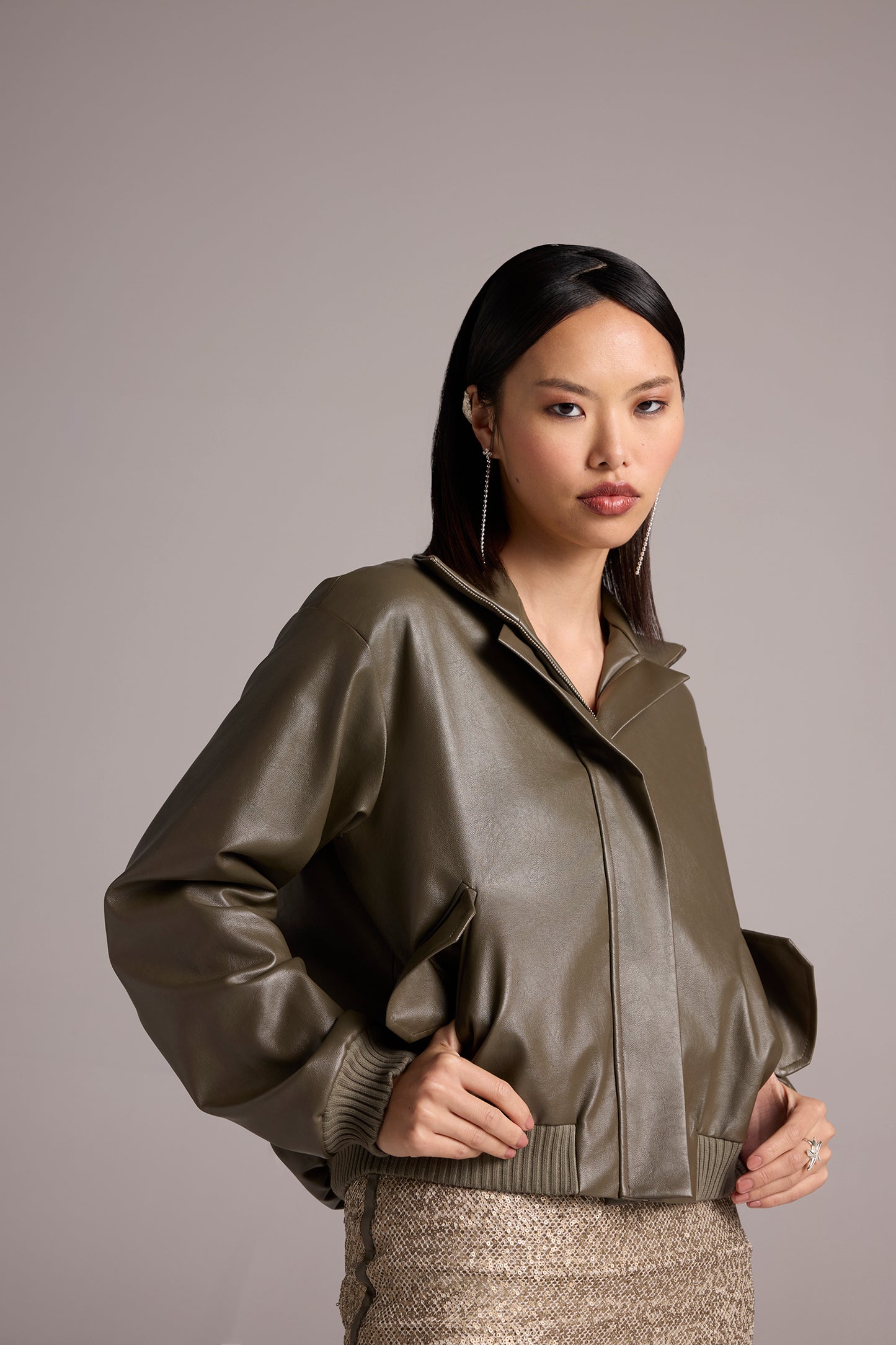 OLIVE OVERSIZED JACKET