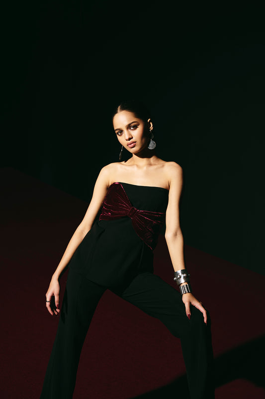 SIENNA BOW PEPLUM WITH SKIRT