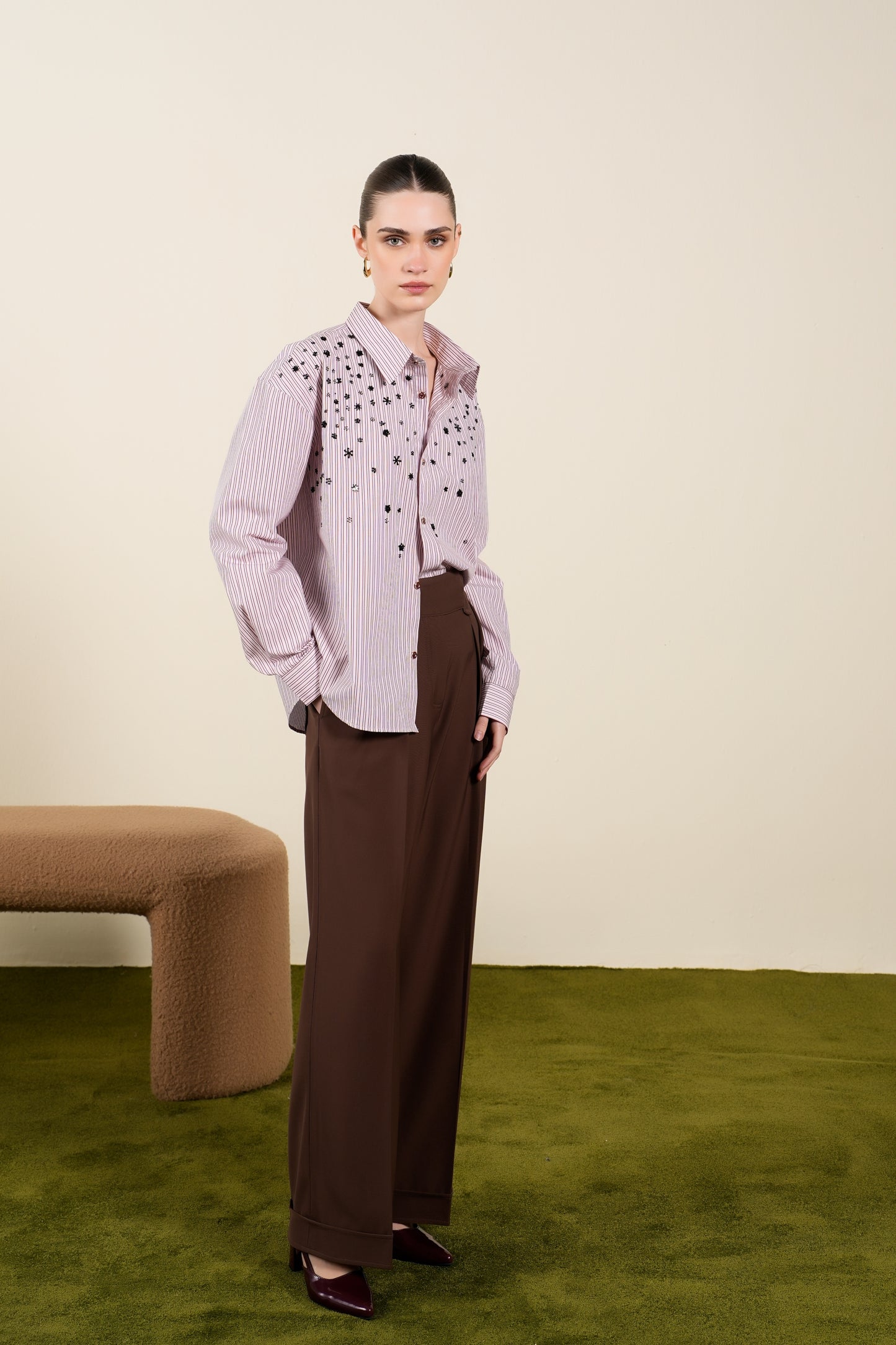 MOCHA WIDELEG PANTS