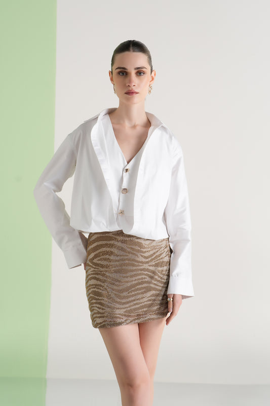 EMBELLISHED MINI SKIRT