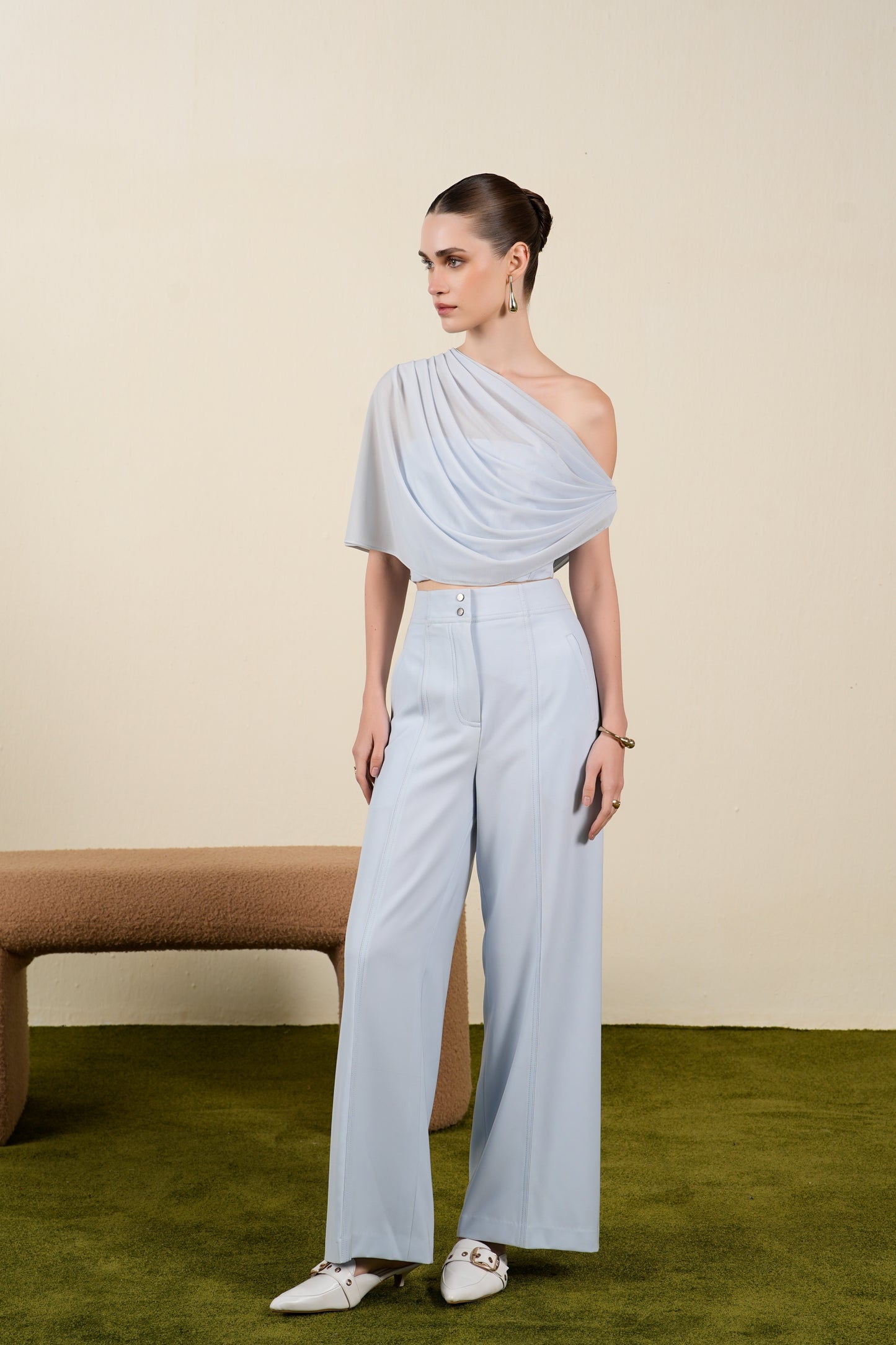 Powder Blue Flared pants