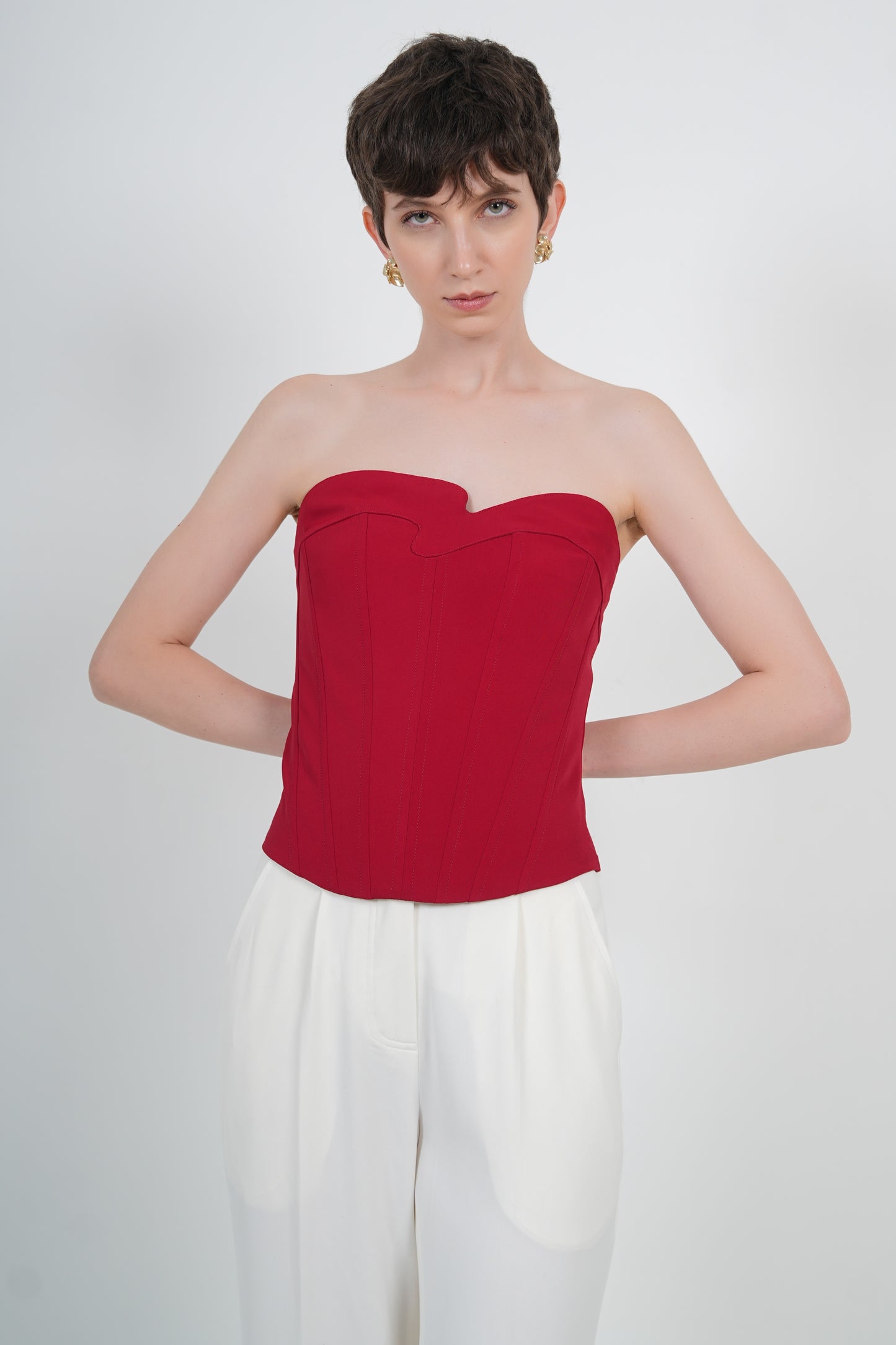 SCARLET ASYMMETRIC CORSET