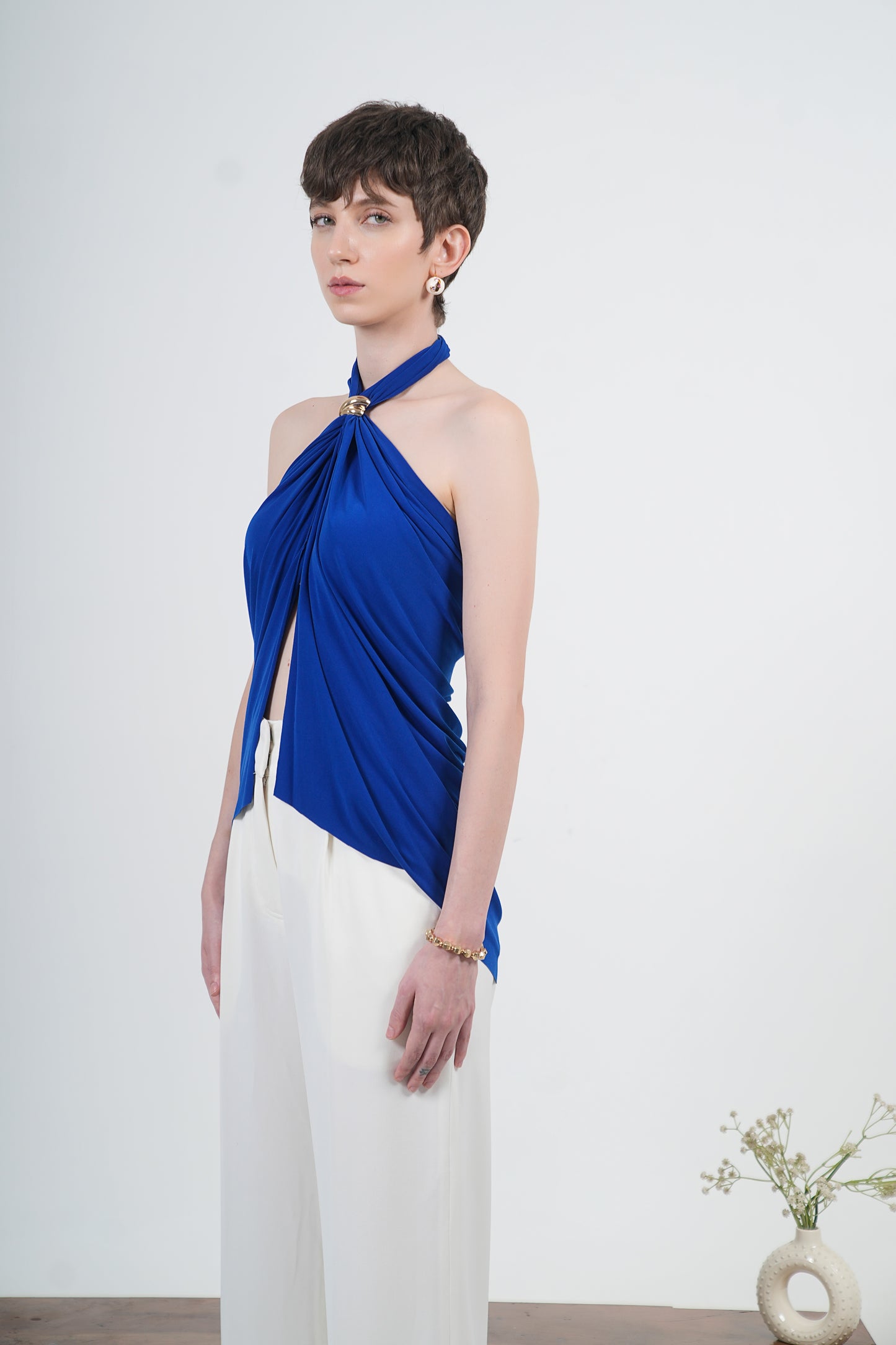 BLUEPRINT DRAPED TOP