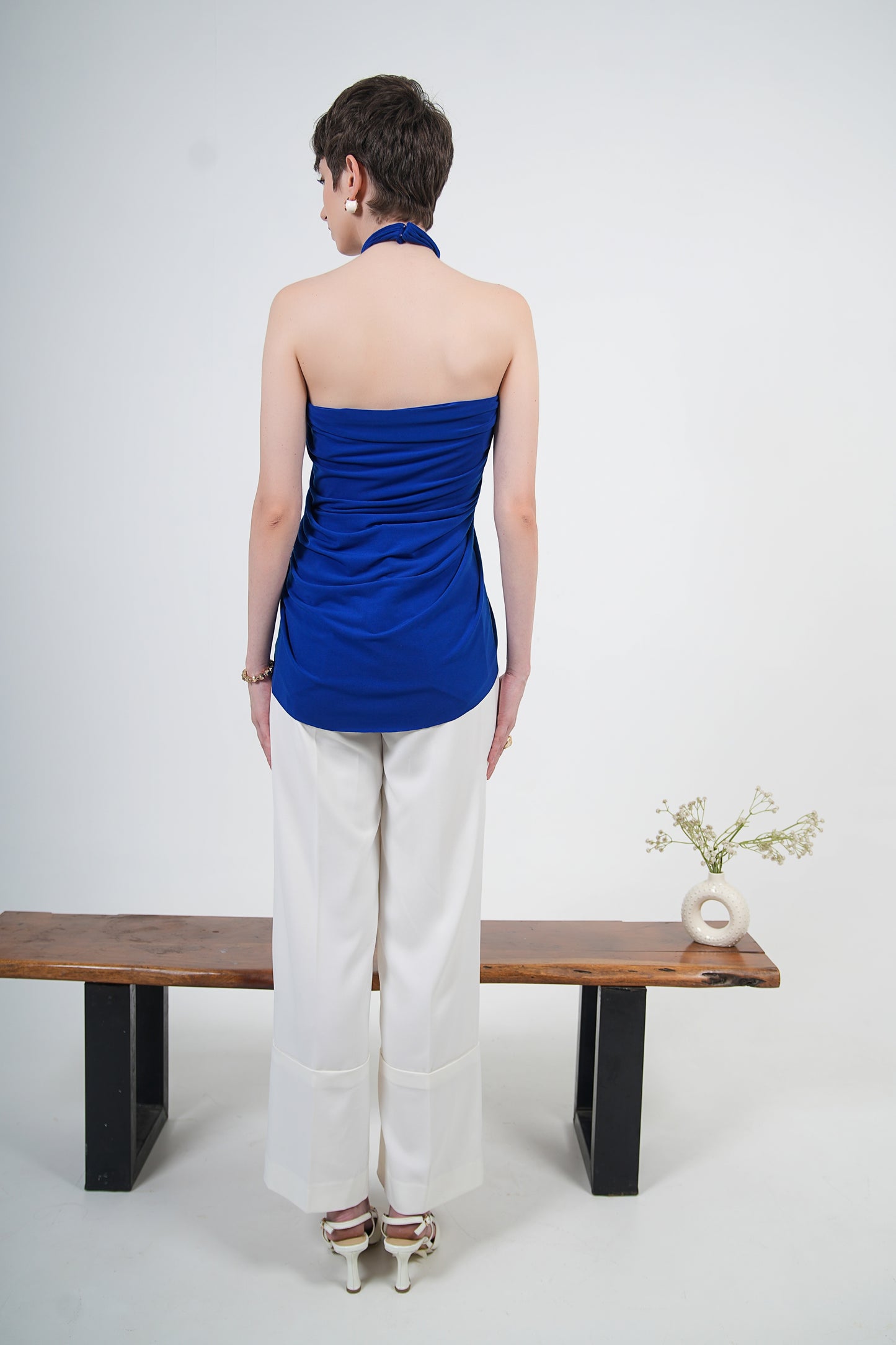 BLUEPRINT DRAPED TOP