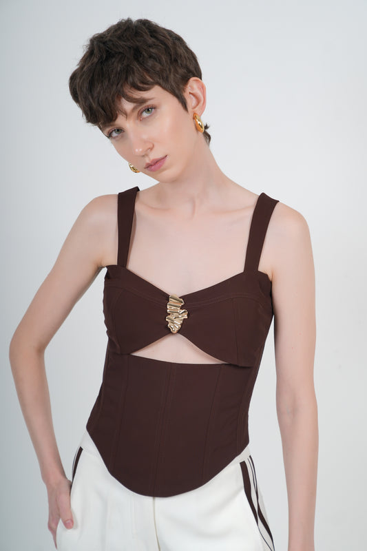 COCOA CUTOUT CORSET
