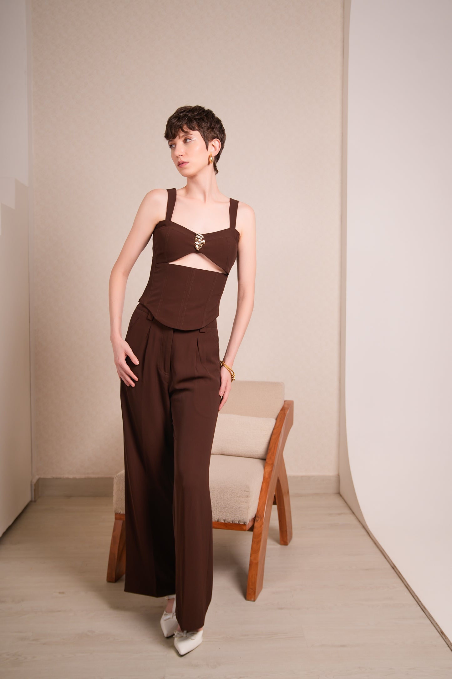 COCOA CUTOUT CORSET