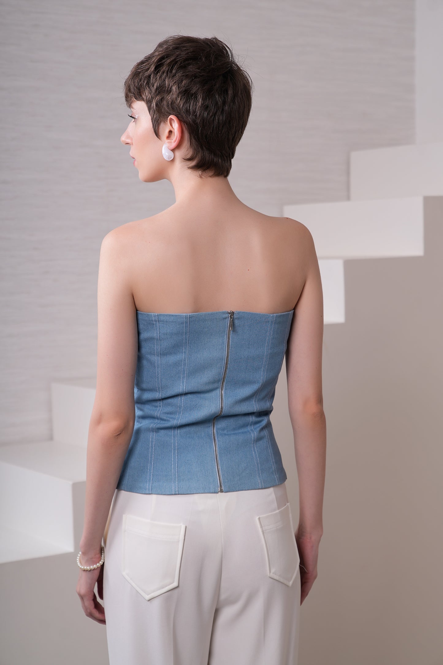 DENIM DUSK DETAIL CORSET