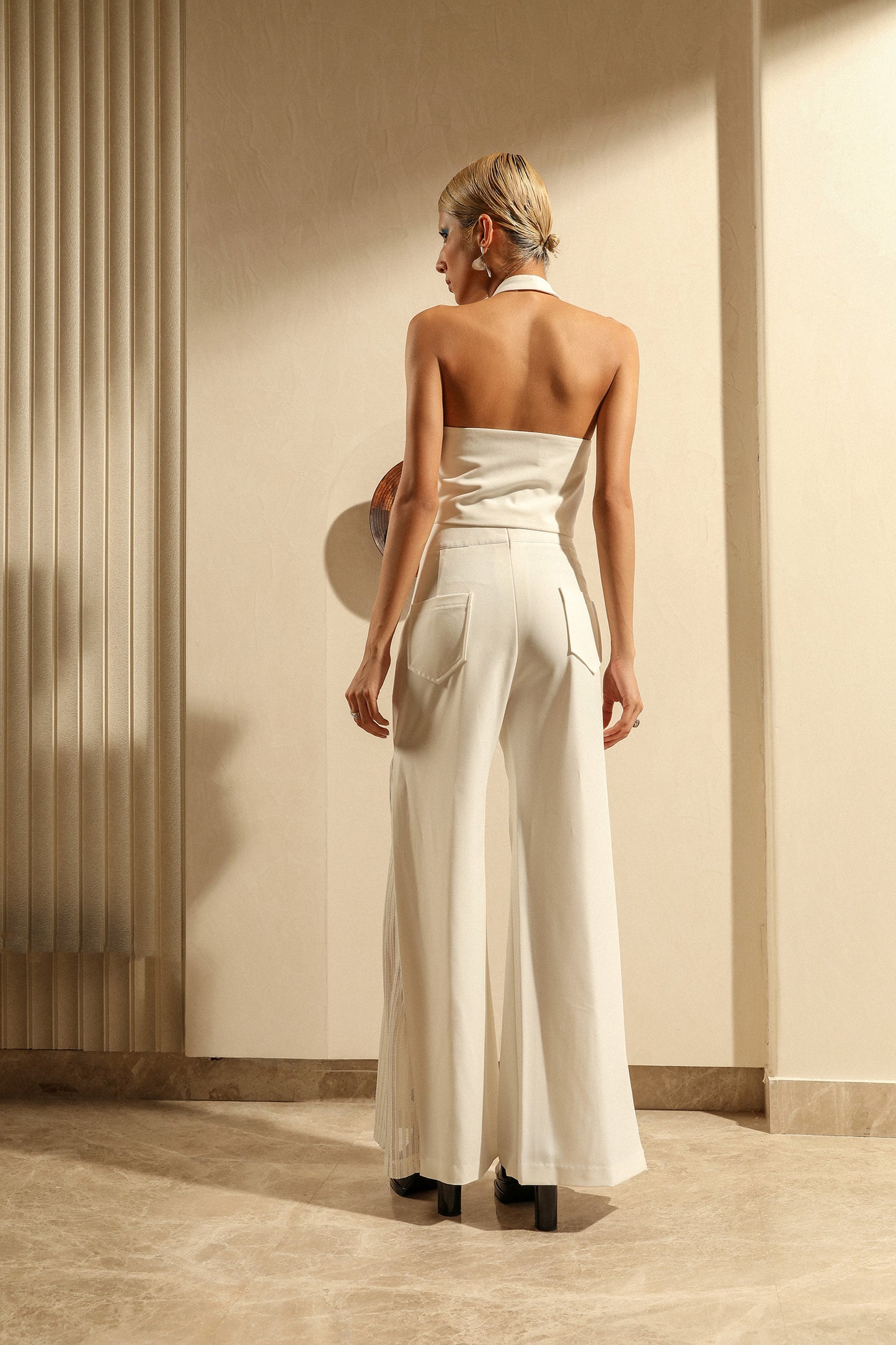 ICE WHITE HALTER WAISTCOAT