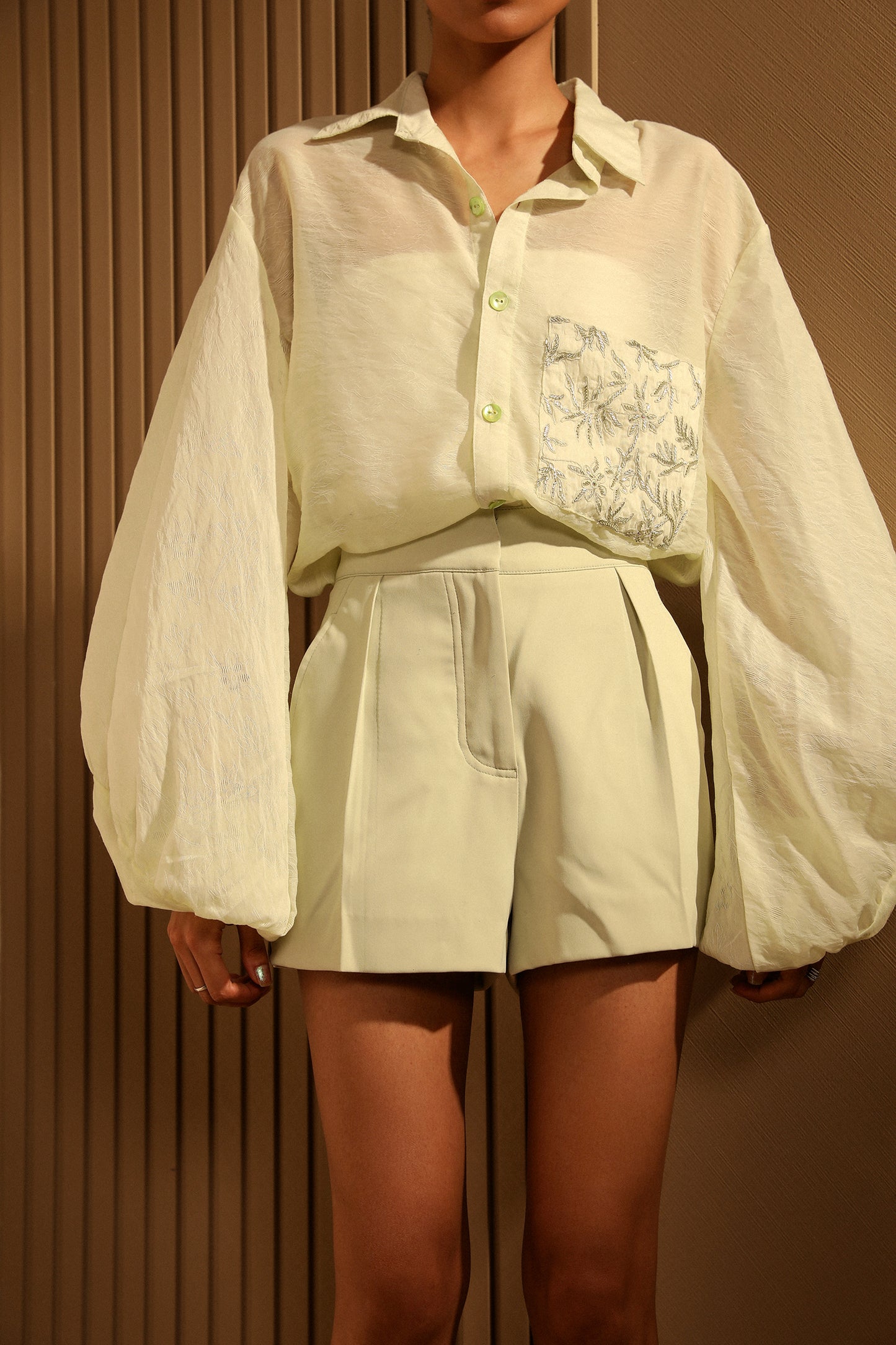 MINT EMBROIDERED SHIRT
