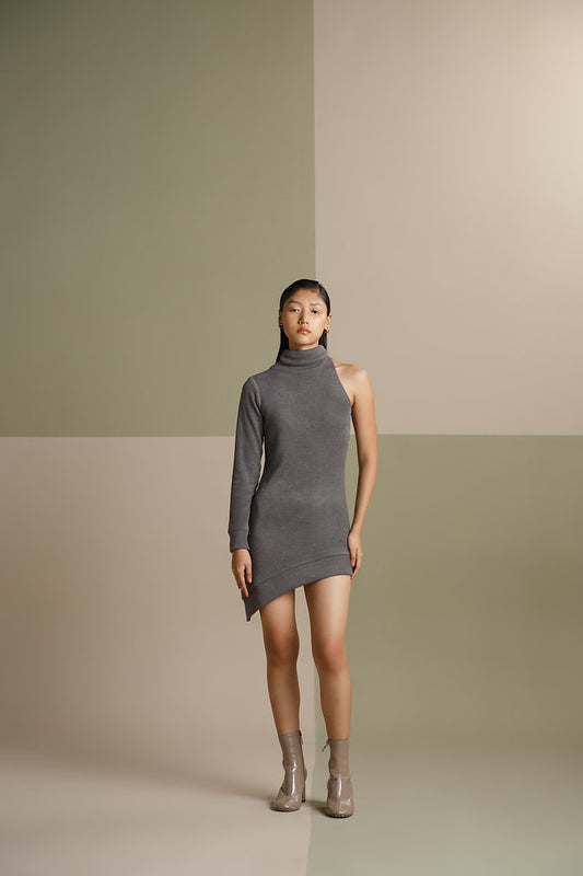 Olive Asymmetric Dress