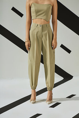 Jade Pleated Joggers