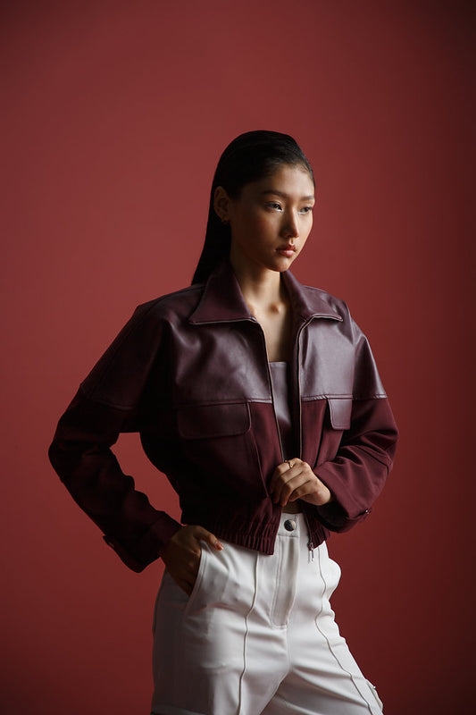 Burgundy Leather Jacket