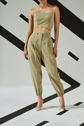 Jade Pleated Joggers