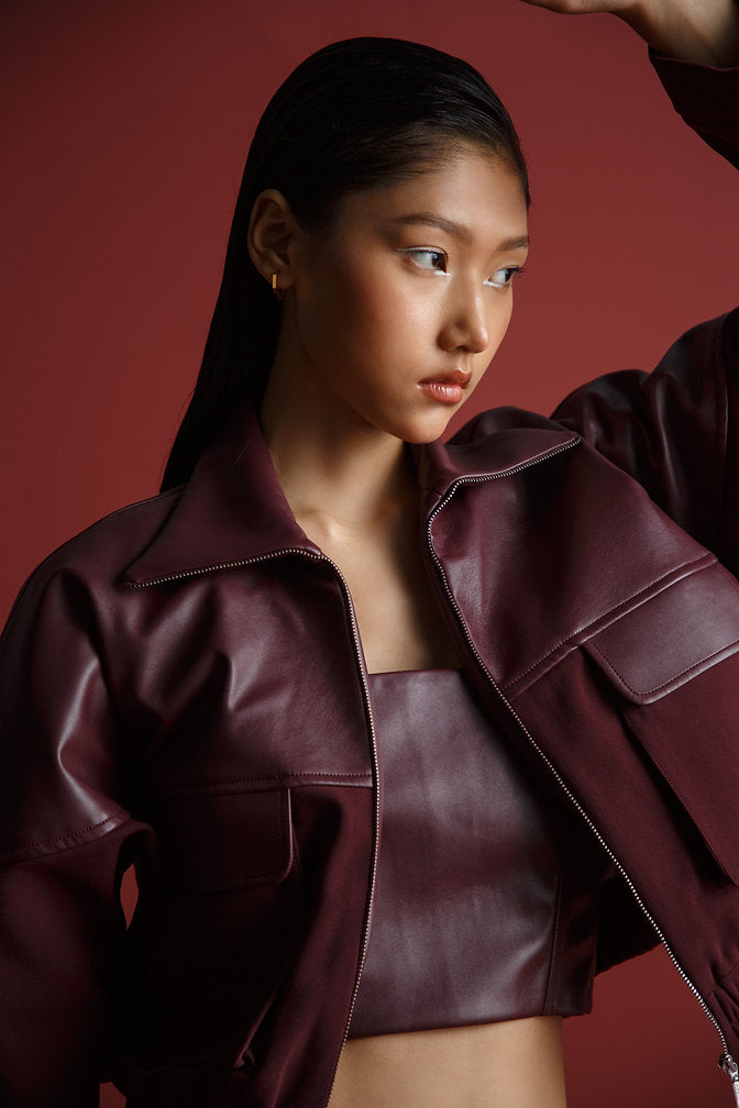 Burgundy Leather Jacket