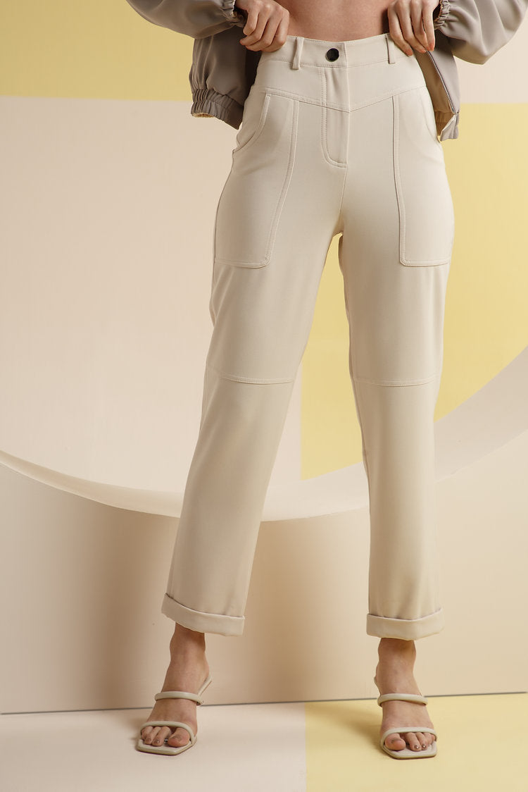 Ivory Tapered Pants