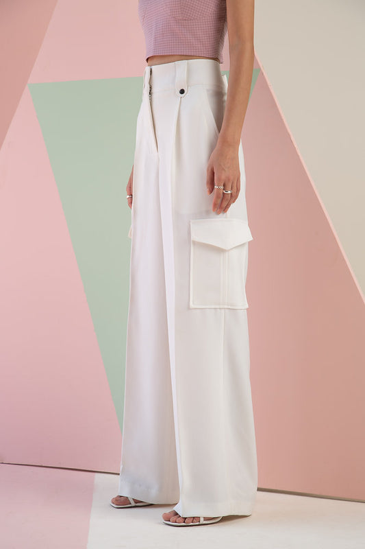 Ivory Flared Joggers