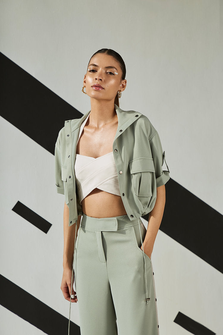 Jade Crop Overshirt