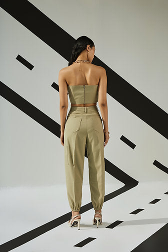 Jade Pleated Joggers