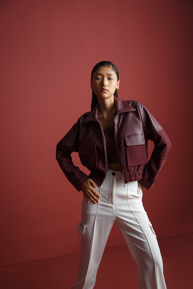 Burgundy Leather Jacket1