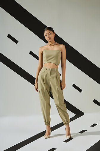 Jade Pleated Joggers