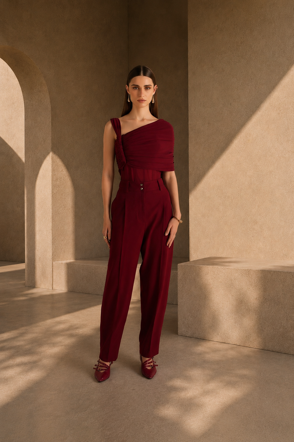CHERRY BARREL PANTS