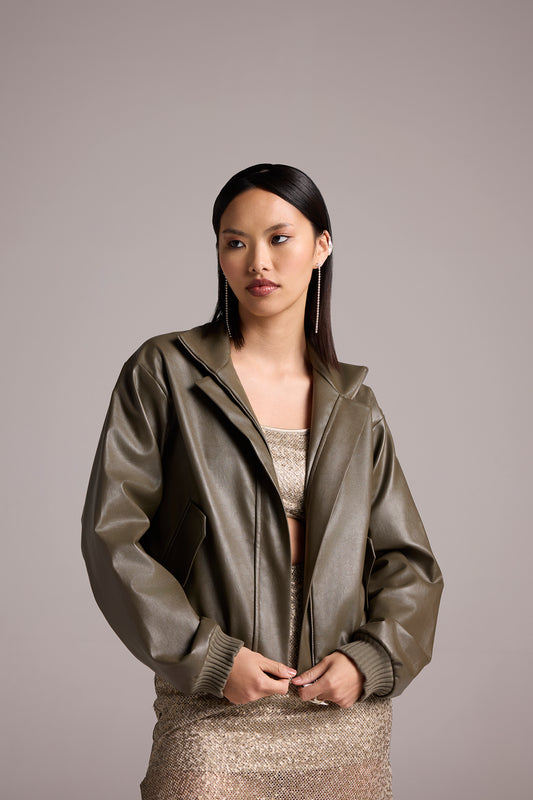 OLIVE OVERSIZED JACKET