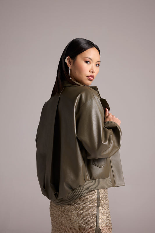 OLIVE OVERSIZED JACKET