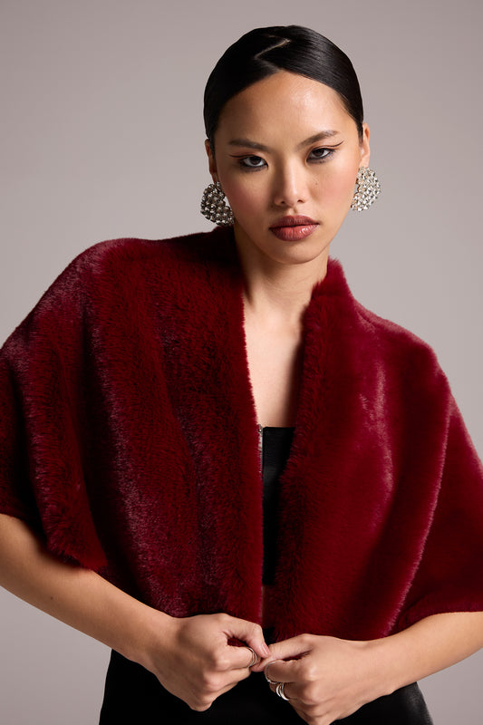 CHERRY FUR CAPE