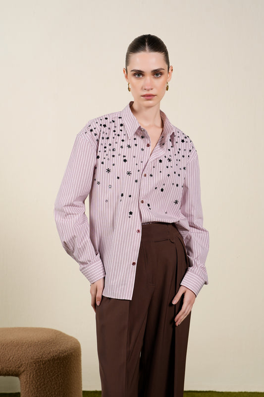ROSE STRIPED SHIRT