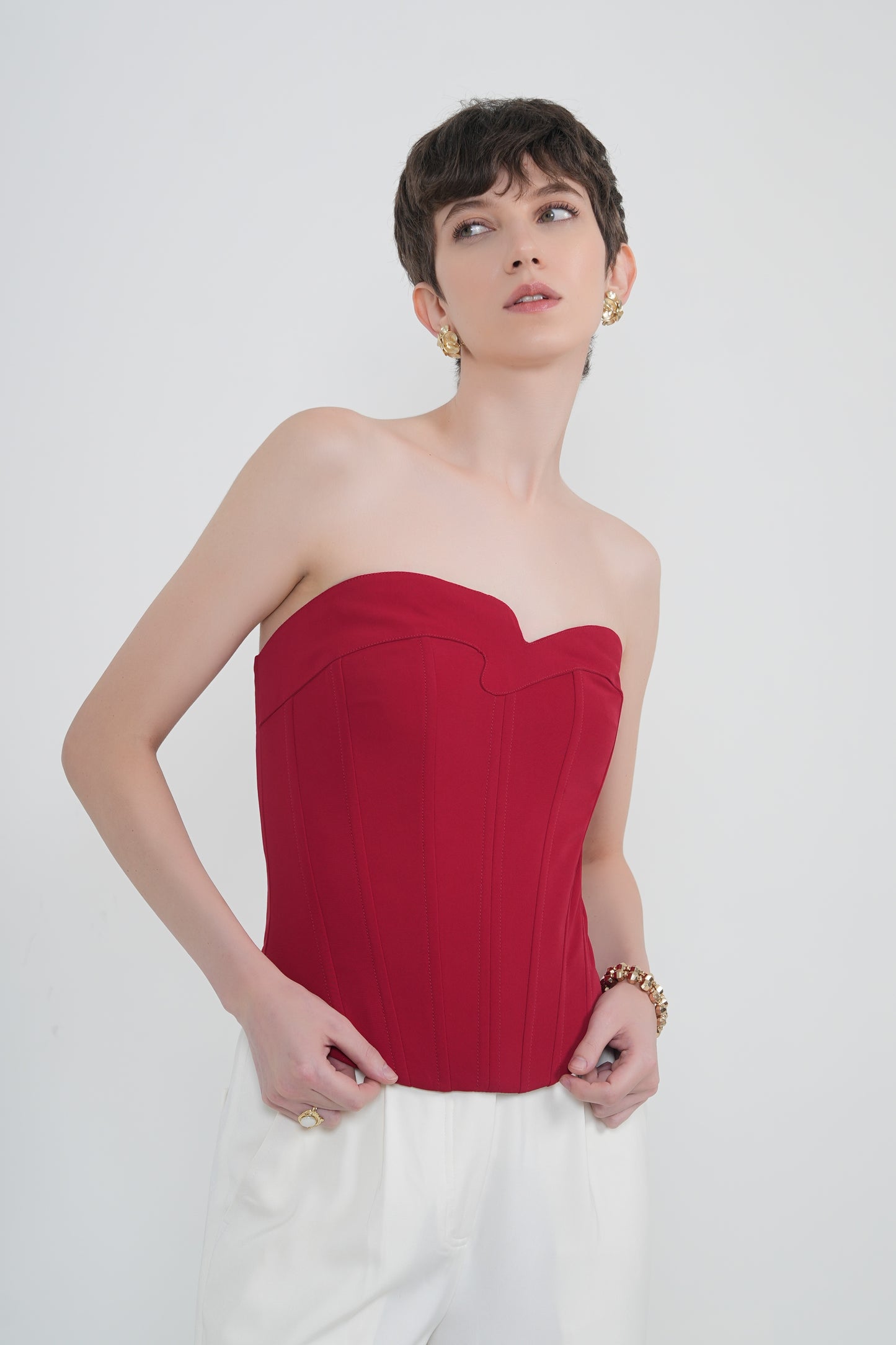 SCARLET ASYMMETRIC CORSET