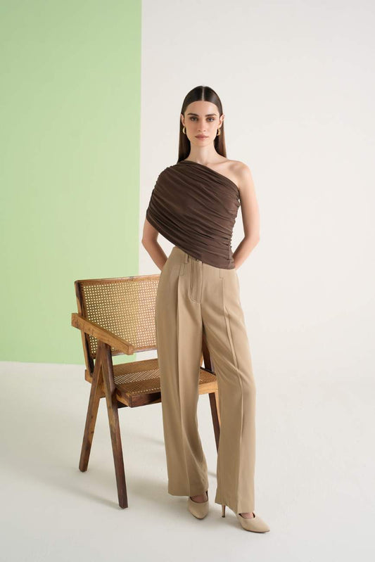 MOCHA DRAPE TOP
