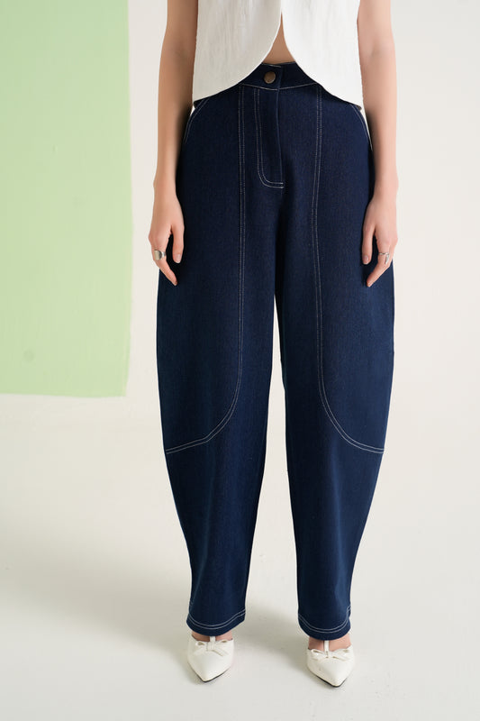 INDIGO BARREL DENIM