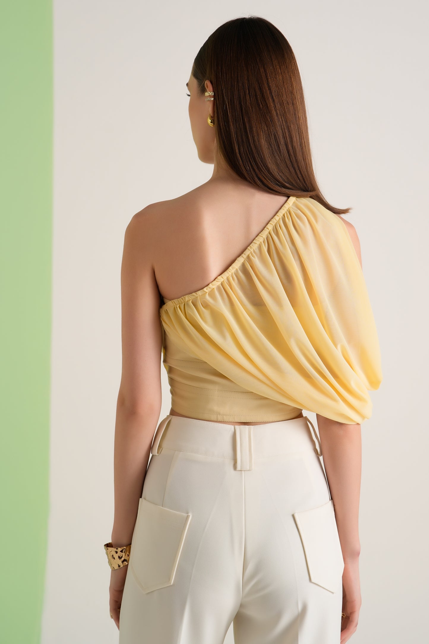 LEMON DRAPE TOP