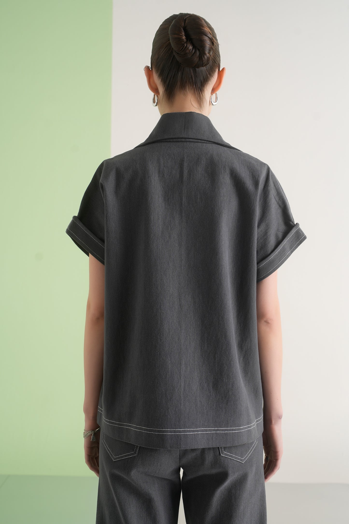 Charcoal Open Jacket