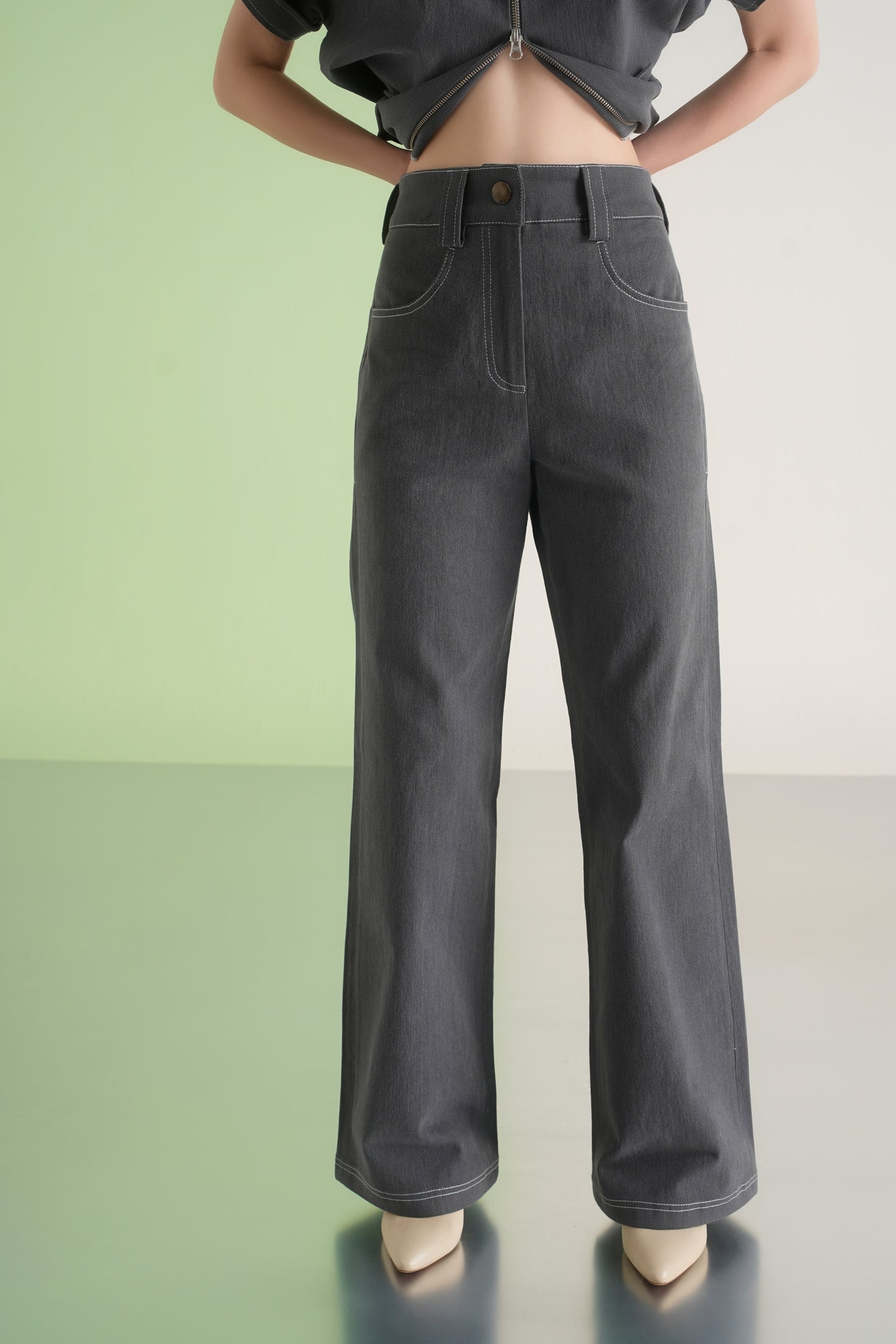Charcoal Flared Pants