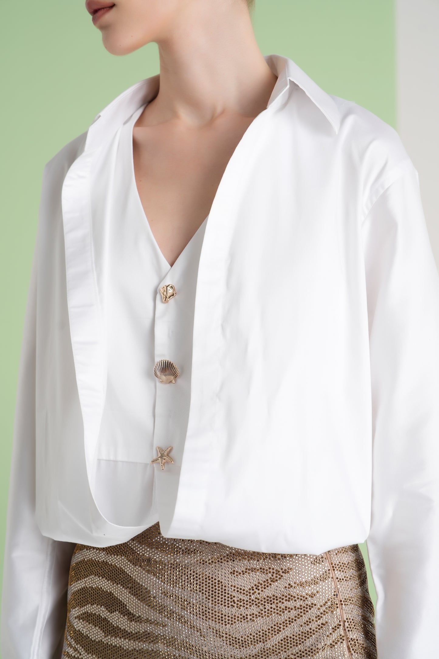 Ivory Layered Shirt