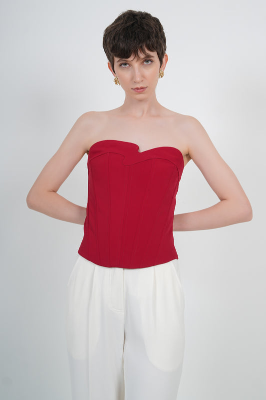 SCARLET ASYMMETRIC CORSET