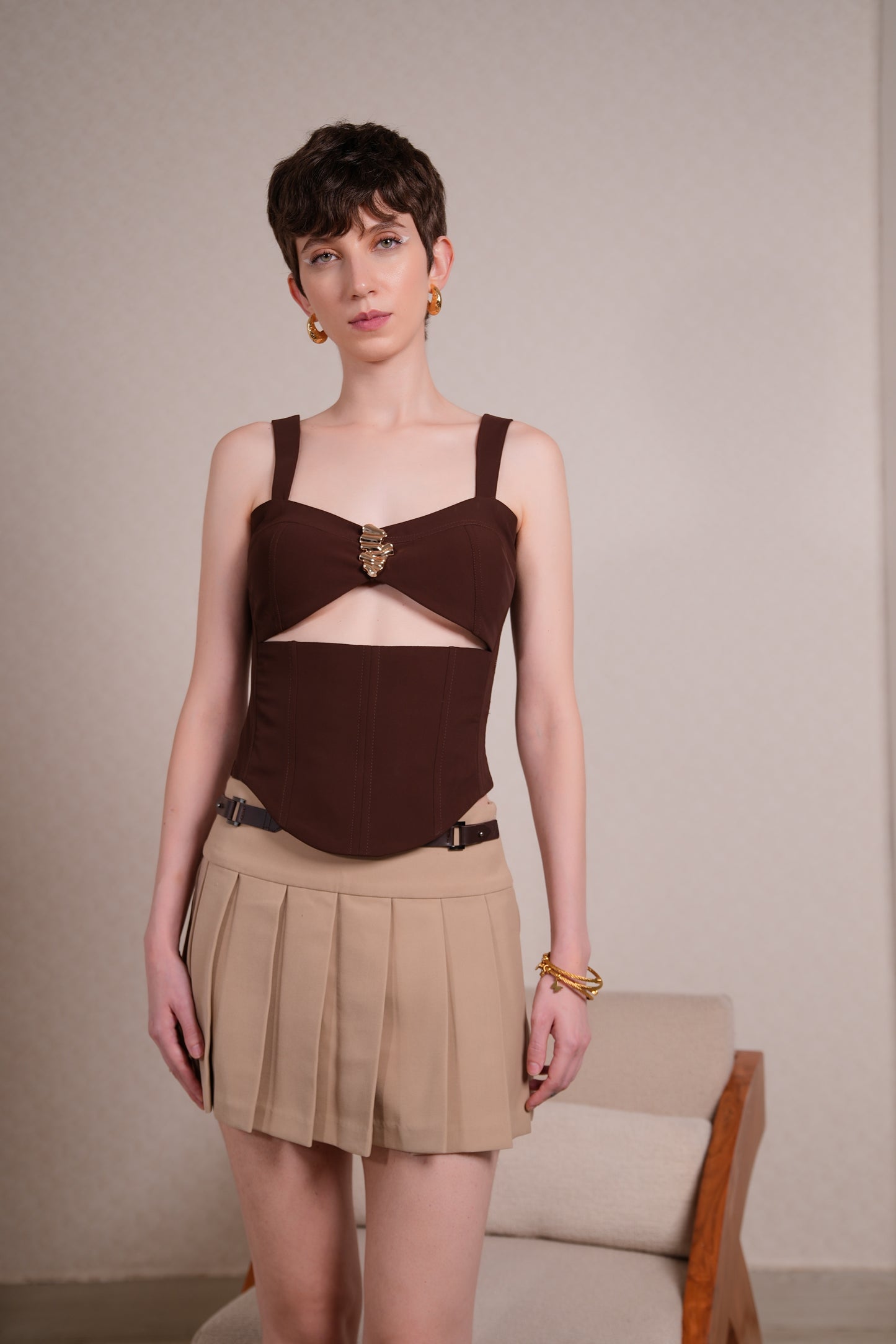 COCOA CUTOUT CORSET